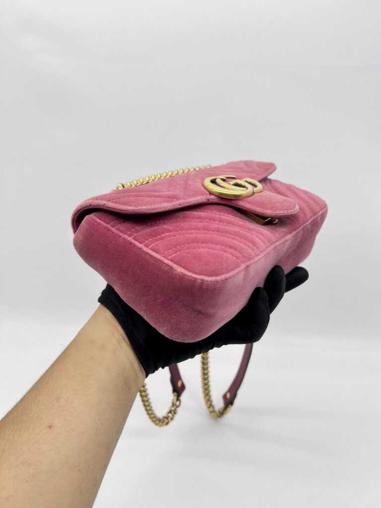 Gucci Marmont Mini Pink Velvet  GHW