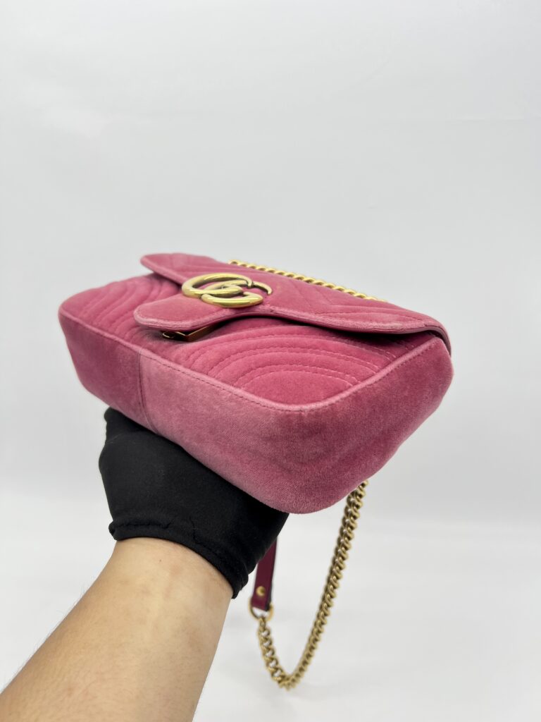 Gucci Marmont Mini Pink Velvet  GHW