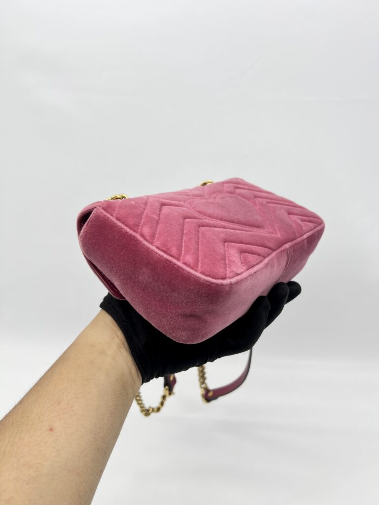 Gucci Marmont Mini Pink Velvet  GHW