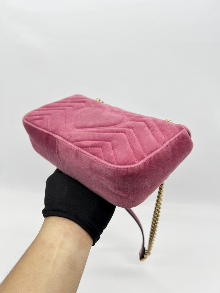 Gucci Marmont Mini Pink Velvet  GHW