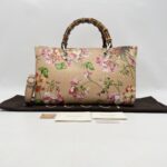 Gucci Blooms bamboo Shopper Tote Nude SHW