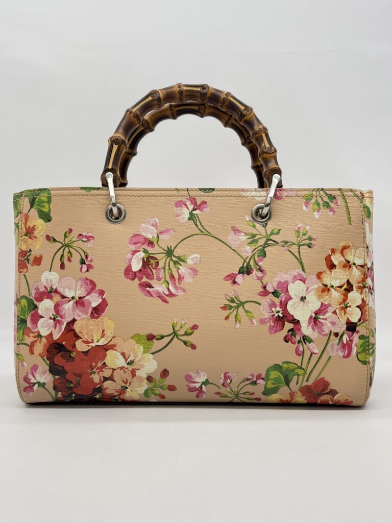 Gucci Blooms bamboo Shopper Tote Nude SHW