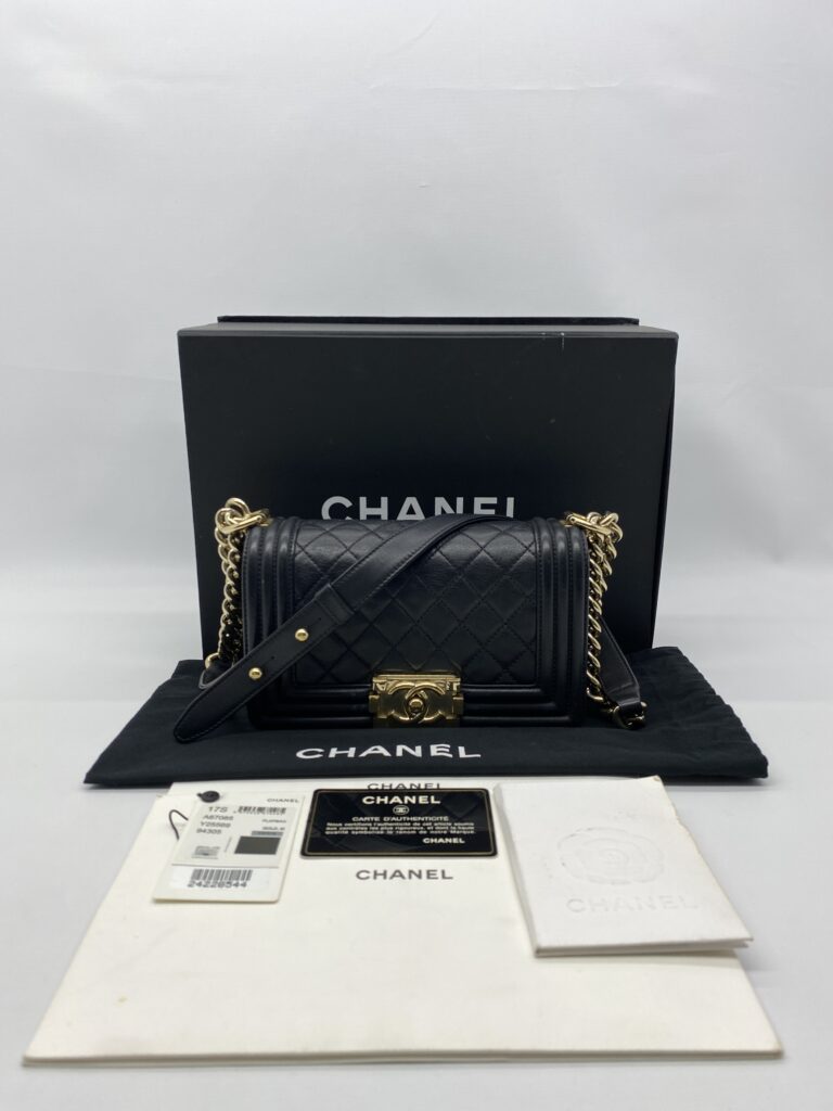 Chanel Boy Small Black GHW
