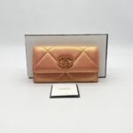 Chanel Classic Long Flap Iridescent Pink GHW