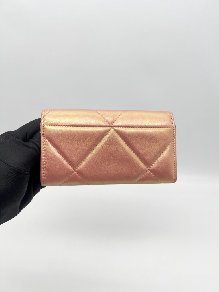 Chanel Classic Long Flap Iridescent Pink GHW
