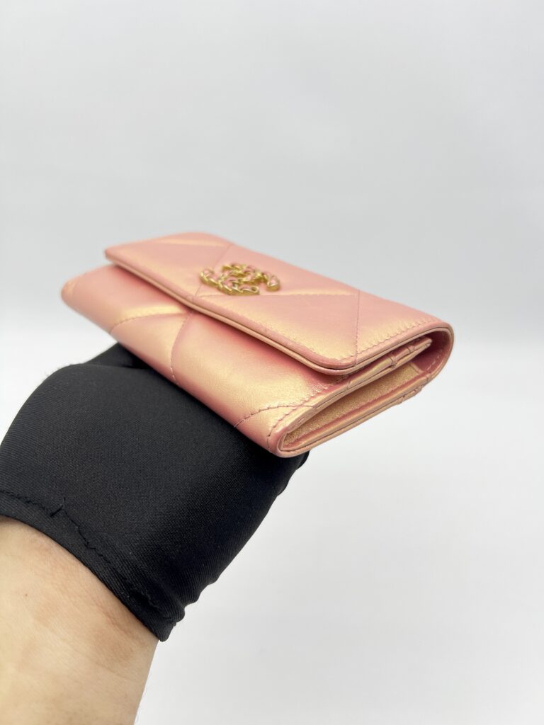 Chanel Classic Long Flap Iridescent Pink GHW