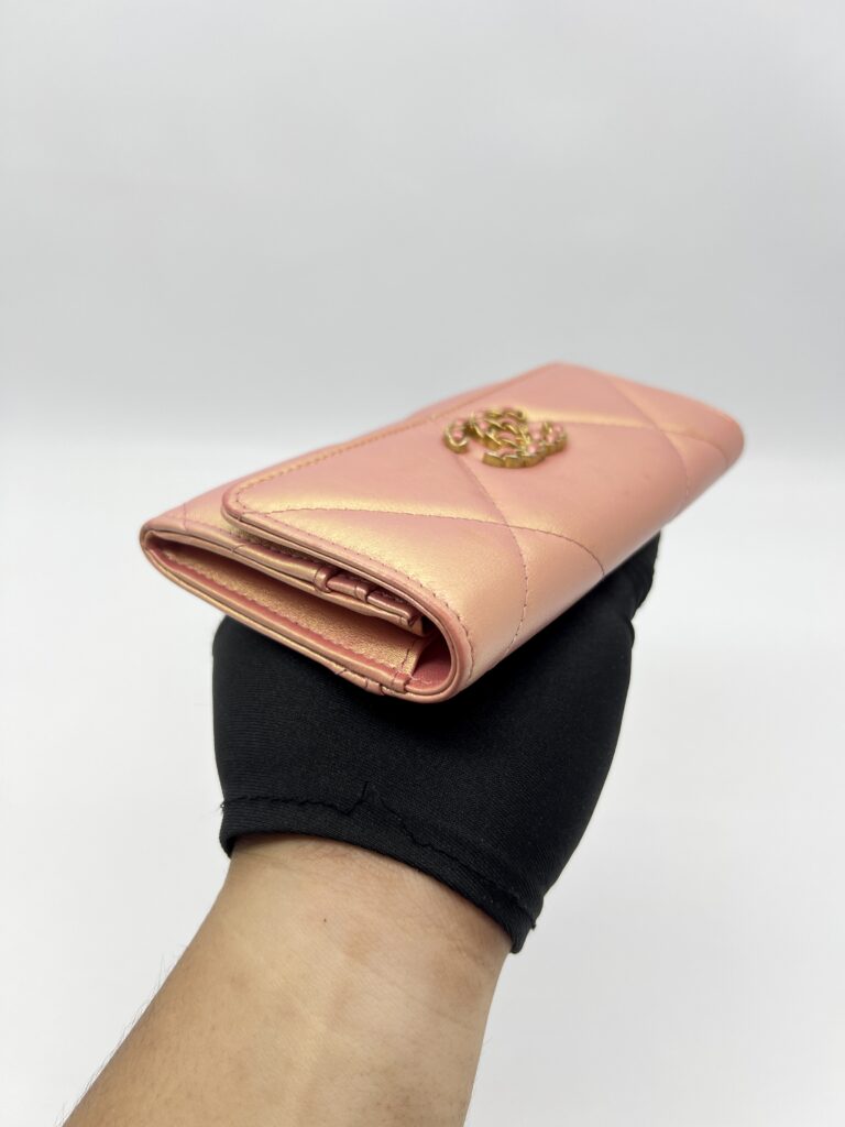 Chanel Classic Long Flap Iridescent Pink GHW