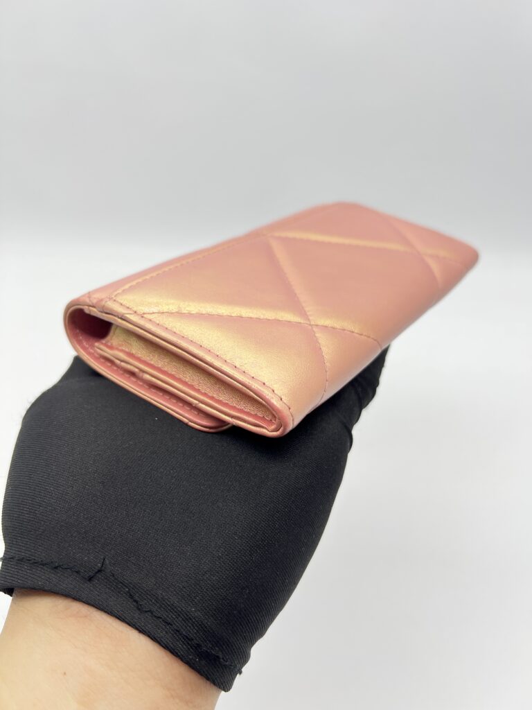 Chanel Classic Long Flap Iridescent Pink GHW