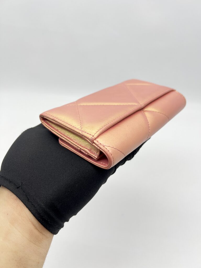 Chanel Classic Long Flap Iridescent Pink GHW