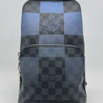 Louis Vuitton Avenue Sling Bag Damier Graphite Blue SHW