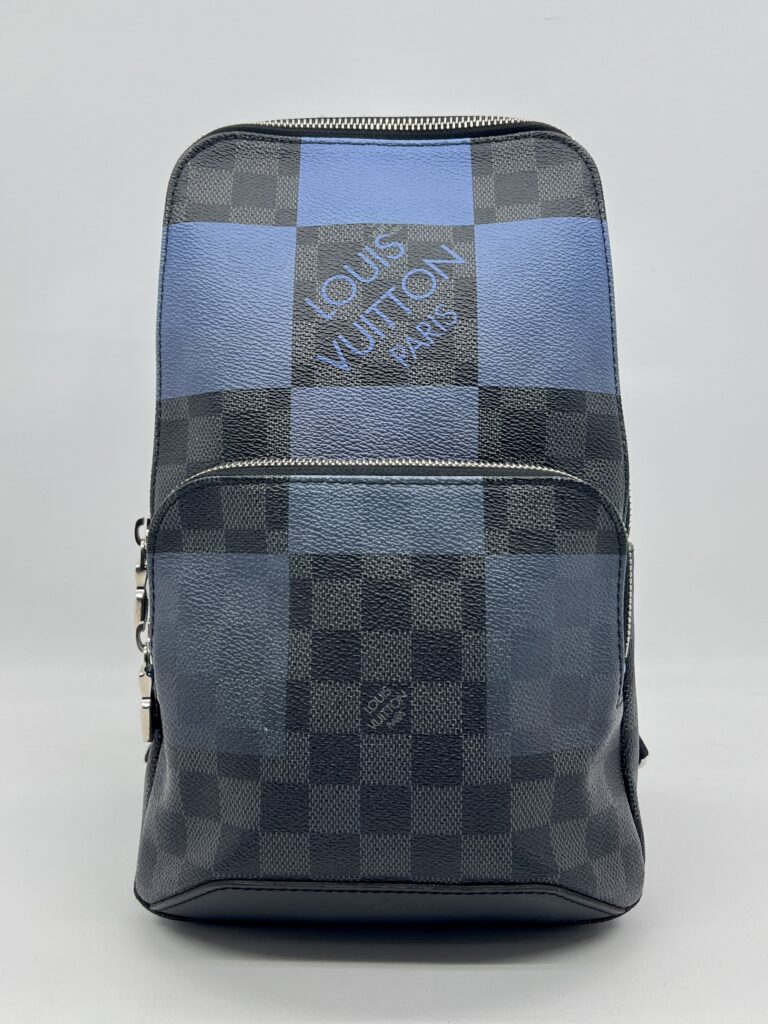 Louis Vuitton Avenue Sling Bag Damier Graphite Blue SHW