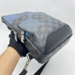 Louis Vuitton Avenue Sling Bag Damier Graphite Blue SHW