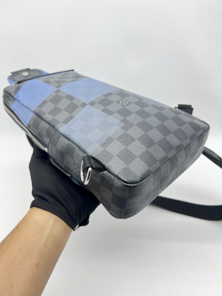 Louis Vuitton Avenue Sling Bag Damier Graphite Blue SHW