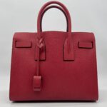 Saint Laurent Sac De Jour Grained Red
