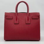 Saint Laurent Sac De Jour Grained Red