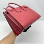 Saint Laurent Sac De Jour Grained Red
