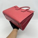 Saint Laurent Sac De Jour Grained Red