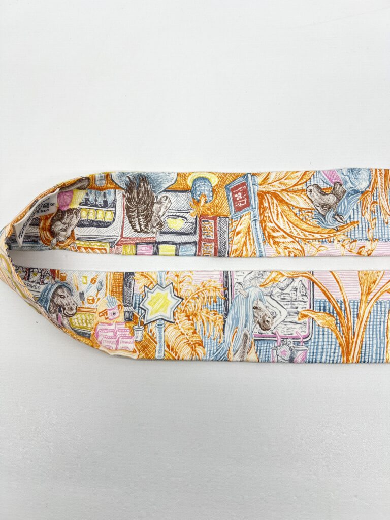 Hermes Twilly City Of Light Orange/Petrole/Vieux Rose