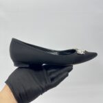 Manolo Blahnik Lurum Ballet Flat Satin Black