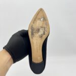 Manolo Blahnik Lurum Ballet Flat Satin Black