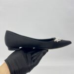 Manolo Blahnik Lurum Ballet Flat Satin Black
