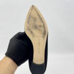Manolo Blahnik Lurum Ballet Flat Satin Black