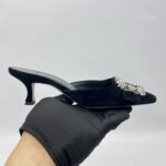 Manolo Blahnik Maysale Jewel Velvet Black