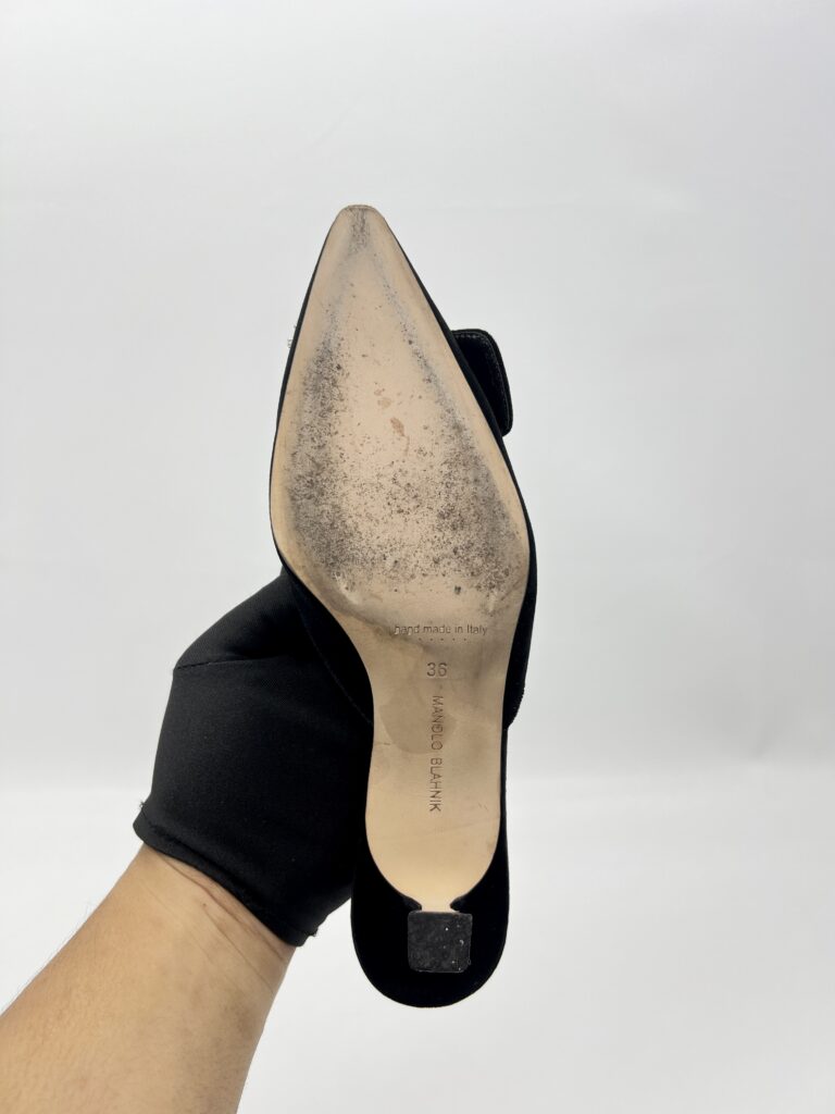 Manolo Blahnik Maysale Jewel Velvet Black