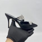 Manolo Blahnik Lurum Heels Satin Black