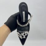 Manolo Blahnik Lurum Heels Satin Black