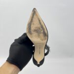 Manolo Blahnik Lurum Heels Satin Black