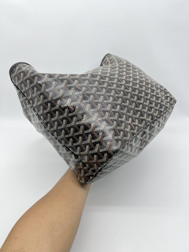 Goyard St Louis PM Goyardine Noir SHW