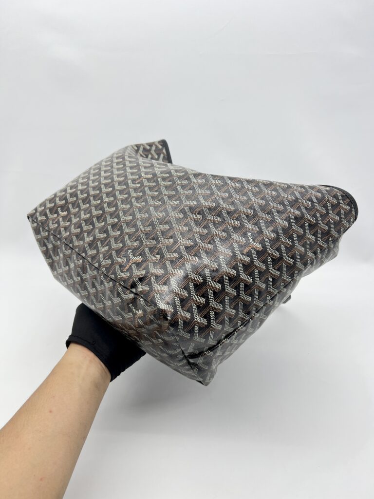 Goyard St Louis PM Goyardine Noir SHW