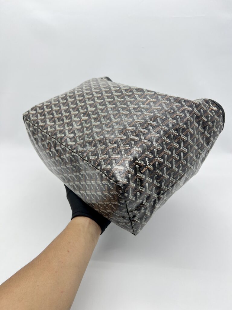 Goyard St Louis PM Goyardine Noir SHW