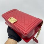 Chanel Boy 25 Lambskin Red GHW