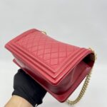 Chanel Boy 25 Lambskin Red GHW