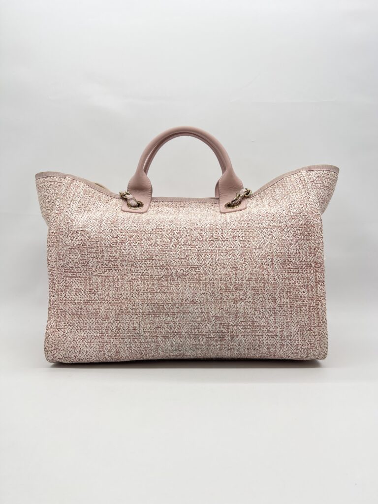 Chanel Deauville Medium Raffia Pink GHW