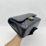 Chanel Classic Jumbo D Flap Lambskin Black Gold Hardware