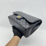 Chanel Classic Jumbo D Flap Lambskin Black Gold Hardware