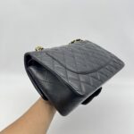 Chanel Classic Jumbo D Flap Lambskin Black Gold Hardware