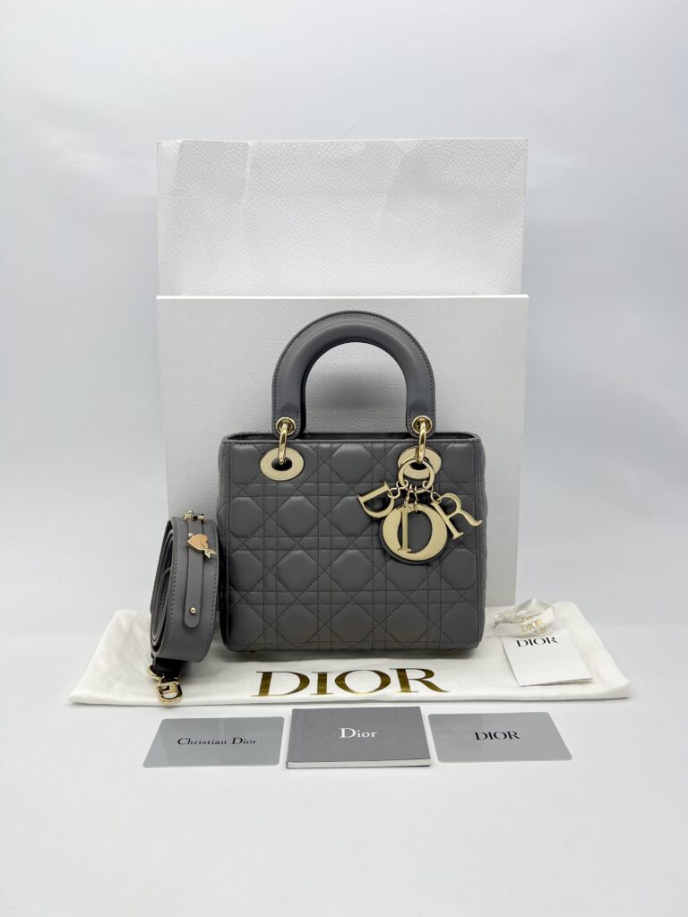 Dior Lady Dior Small Grey GHW