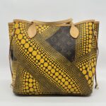 Louis Vuitton Neverfull MM x Yayoi Kusuma Monogram Yellow GHW