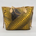 Louis Vuitton Neverfull MM x Yayoi Kusuma Monogram Yellow GHW