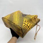 Louis Vuitton Neverfull MM x Yayoi Kusuma Monogram Yellow GHW