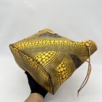 Louis Vuitton Neverfull MM x Yayoi Kusuma Monogram Yellow GHW