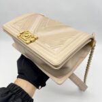 Chanel Boy Medium Chevron Beige GHW
