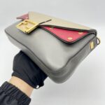 Fendi Grace 1974 Bagguette Vittelo Grey Red GHW