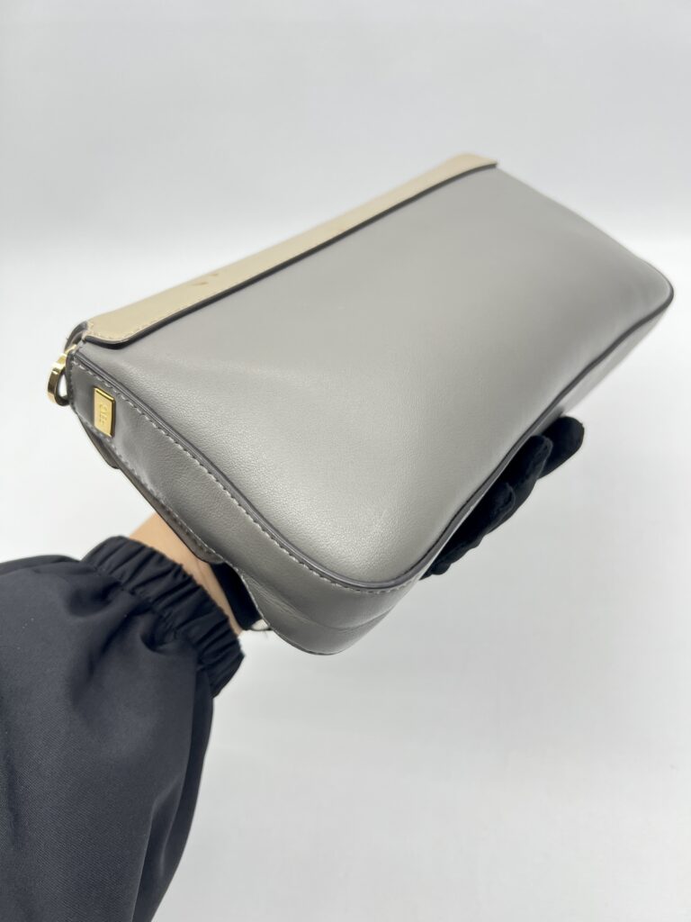 Fendi Grace 1974 Bagguette Vittelo Grey Red GHW