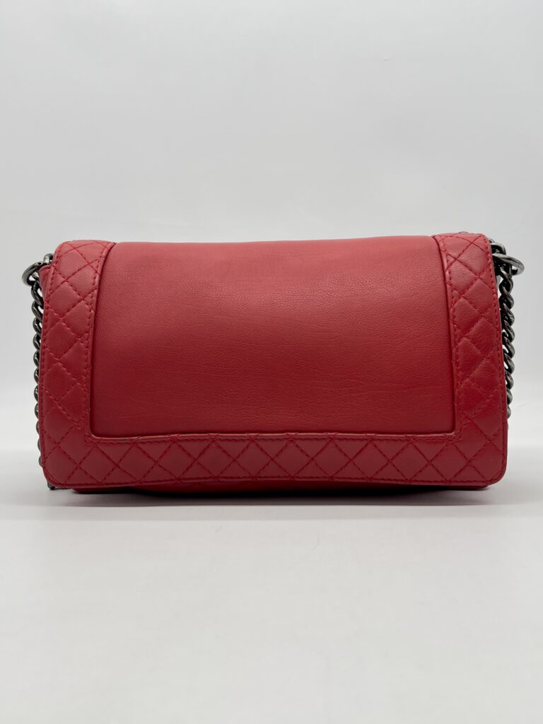 Chanel Boy Reverso Medium Calfskin Red RHW