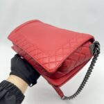 Chanel Boy Reverso Medium Calfskin Red RHW